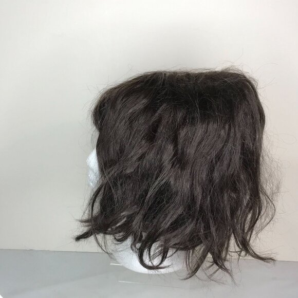 Wig Medium Dark Brown Bangs Bouffant Ratted Halloween Costume Dress Up Cosplay - Picture 2 of 8